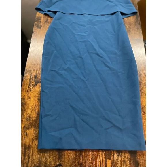 Likely blue strapless bodycon midi elegant knee length dress Size 10 - Picture 7 of 15